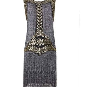 1920s Gatsby Full Fringed Vintage Cocktail Dress
